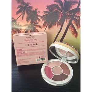Revolution Raspberry Icing Donut 5 Shade Eyeshadow Palette Raspberry Smell